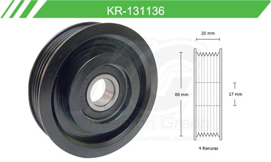 Imagen de Poleas de Accesorios y Distribución KR-131136